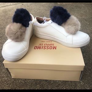 mossimo white pom pom sneakers